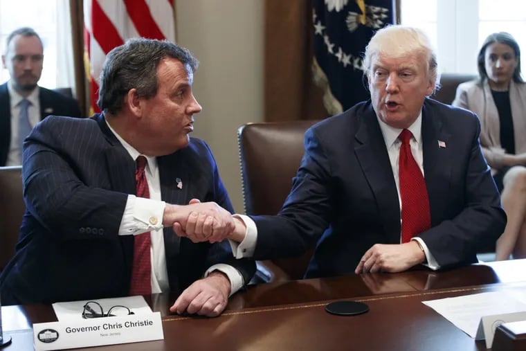 Gov. Christie with President Trump at the White House in March.