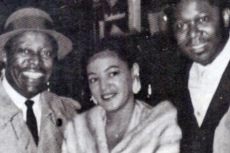 Dottie Smith with band leader Louis Jordan (left) and guitarist B.B. King.