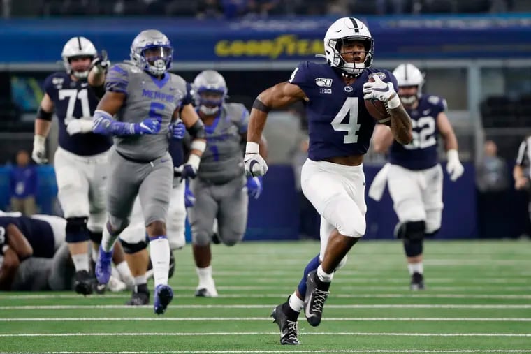 Penn State running back Journey Brown carries during the first half against Memphis in the Cotton Bowl last season.