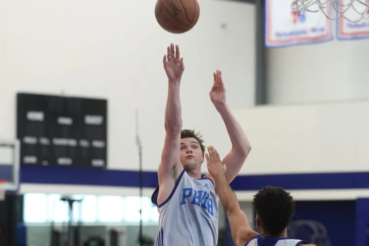 Steve Vasturia, a Medford native and product of St. Joe’s Prep and Notre Dame, worked out for the the Philadelphia 76ers on Wednesday.