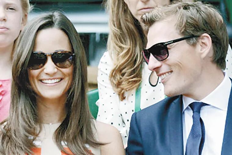 LONDON, ENGLAND - JULY 05:  Pippa Middleton and Nico Jackson attend Day 11 of the Wimbledon Lawn Tennis Championships at the All England Lawn Tennis and Croquet Club on July 5, 2013 in London, England.  (Photo by Karwai Tang/WireImage)