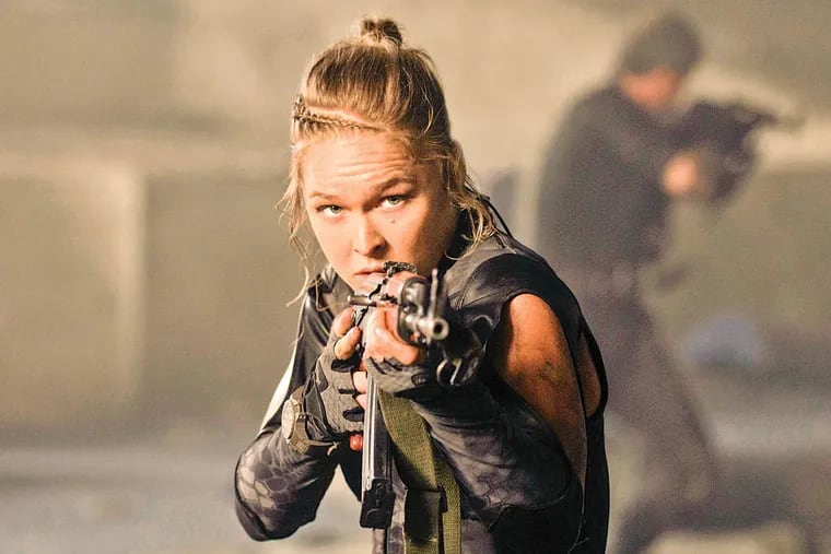This image released by Lionsgate shows Ronda Rousey in a scene from "Expendables 3." (AP Photo/Lionsgate)