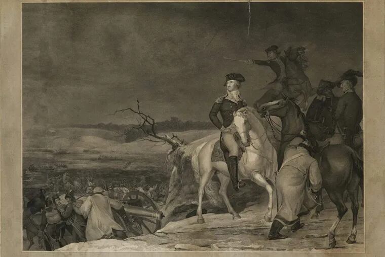 &ldquo;Washington Passing the Delaware, Evening Previous to the Battle of Trenton.&rdquo; This print is from the engraving by G.S. Lang after the painting by Thomas Sully. Sully lived and worked in Philadelphia for almost 70 years until his death in 1872.