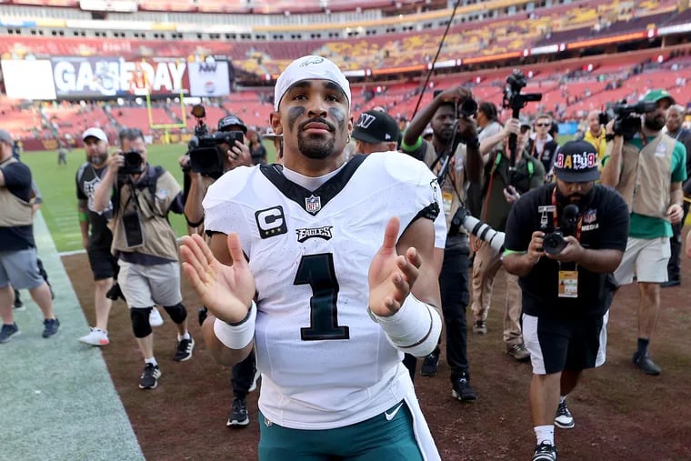 Jalen Hurts has grown as a passer, and the Eagles are winning without  heavily relying on the run game