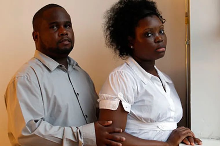 Ricardo Blake and Erica L. Allen-Blake sued after their newborn girl died in Abington Memorial Hospital and the doctor divulged to them what went wrong. The case was recently settled. (YONG KIM / Staff Photographer)