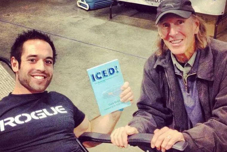 Gary Reinl (right), author of &quot;ICED!&quot;, with Rich Froning, CrossFit champion. Icing injuries, Reinl says, &quot;delays healing, it increases swelling, causes additional damage.&quot;