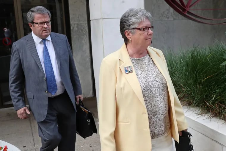 Former PA Treasurer Barbara Hafer, right, to plead guilty Friday morning to lying to federal authorities. MICHAEL BRYANT / Staff Photographer