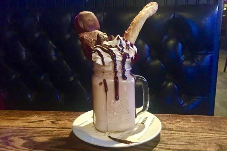 The Brotherly Love shake from Craftsman Row Saloon is loaded up with classic Philadelphia sweets.
