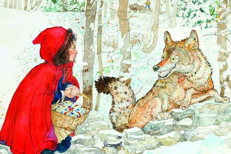 Jerry Pinkney, "Little Red Riding Hood Met a Sly Wolf," watercolor and pencil on paper, 2007.