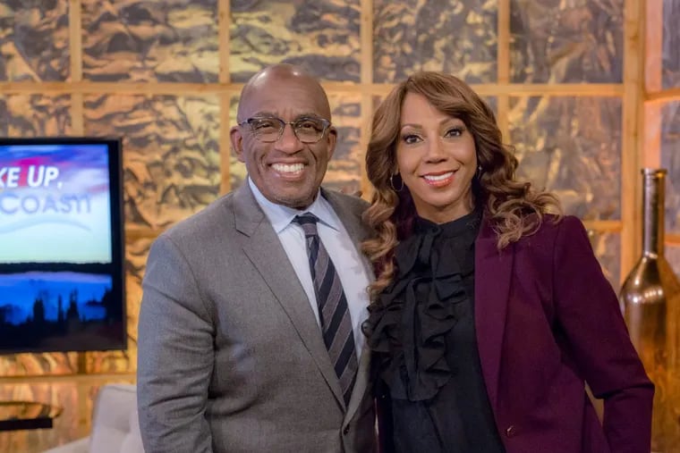 Al Roker and Holly Robinson Peete can be seen Sunday in “Morning Show Mystery: Mortal Mishaps,” a Hallmark Movies & Mysteries movie based on a novel by Roker in which Peete plays a TV chef and restaurateur suspected of murder