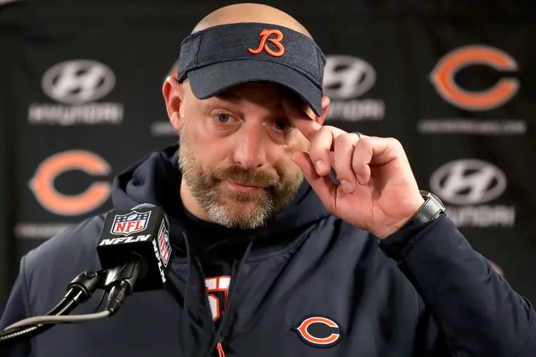Bears coach Matt Nagy was fine with playing the Eagles, until he did.