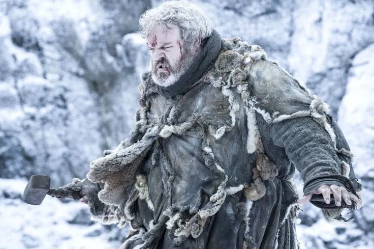 Kristian Nairn as Hodor, "a nice guy in a horrible universe." The character (who says only "Hodor!") returns to "Game of Thrones."