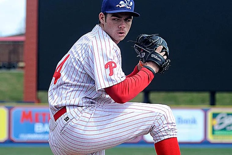 Reading Fightin Phils manager is having a difficult time recalling a more impressive performance than the one that lefthander Jesse Biddle delivered Monday. (Jacqueline Dormer/Republican-Herald/AP)