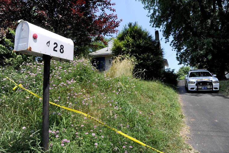 The scene June 19, 2016, outside the Lower Southampton Township home of Lee Kaplan, who fathered two girls with a teenager and was living with nine other girls there.