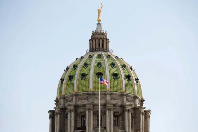 This April 10, 2019 file photo shows the Pennsylvania Capitol in Harrisburg, Pa.