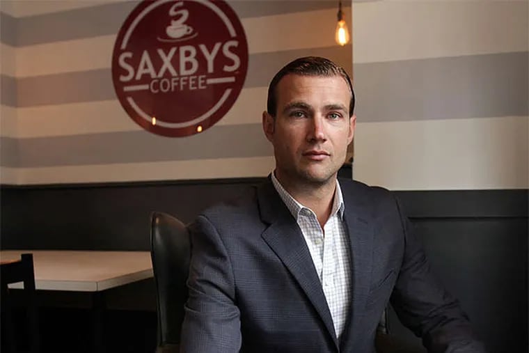 Nick Bayer, founder and CEO of Saxbys, is hoping to move his coffee house's headquarters to Philly. (David Maialetti / Staff Photographer)