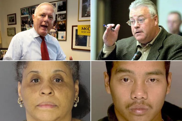 Among those granted waivers to sell insurance in Pennsylvania despite felony convictions are (clockwise from top left) Robert Asher, Robert Reilly, Soutchay Chareunsack, and Elizabeth Day King.