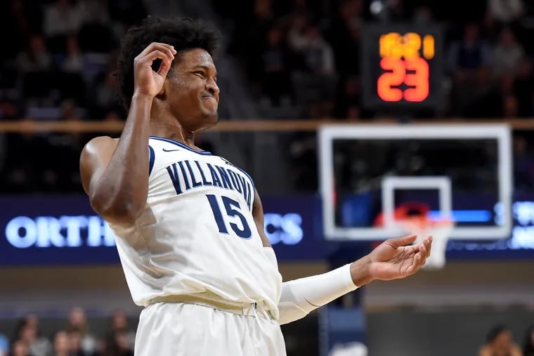 Villanova’s Jordan Longino, pictured against Delaware State on Nov. 14, hit a three-pointer to make it a one-point game against Michigan State on Friday, but the Wildcats couldn't complete the comeback.
