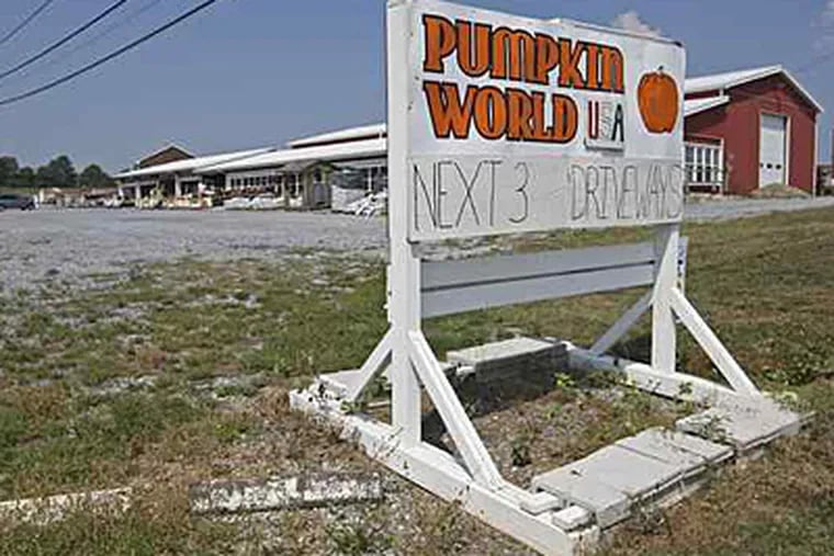 Pumpkin World USA, a roadside produce attraction north of Hershey, is on the 27-acre tract the Hershey School bought. (Michael Bryant/Staff)