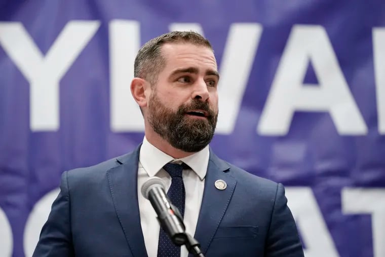 State Rep. Brian Sims (D., Phila.) speaks during a meeting of the Pennsylvania Democratic Party State Committee in Harrisburg in January.