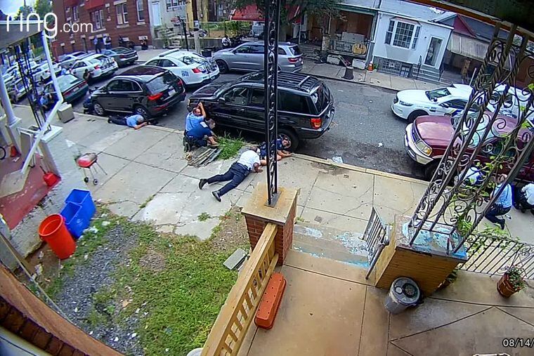 Exclusive Video From Across The Street A Clear View Of Philadelphia Police Gunman Trading Fire