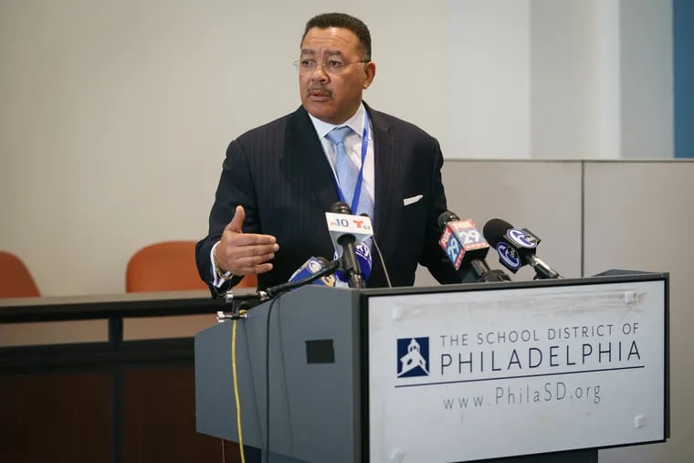 Kevin Bethel, Philadelphia's school safety chief, said the system will begin using drones and "minimally invasive gun detection" at middle schools as a way to better monitor student safety at school this year. Bethel is shown in this 2021 file photo.