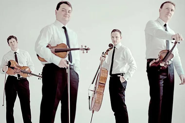 The Jerusalem Quartet (from left): Alexander Pavlovsky, Sergei Bresler, Ori Kam, and Kyril Zlotnikov.