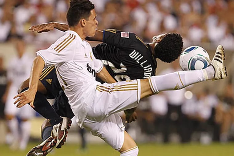 The Union made up for a slow start against Real Madrid with a blazing finish late in the game. (Ron Cortes/Staff Photographer)