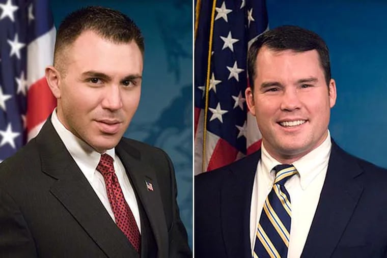 Pennsylvania Rep. Ryan Bizzarro, D-Erie county (right), and Pennsylvania Rep. Marty Flynn, D-Lackawanna County (left). (AP handout photos)