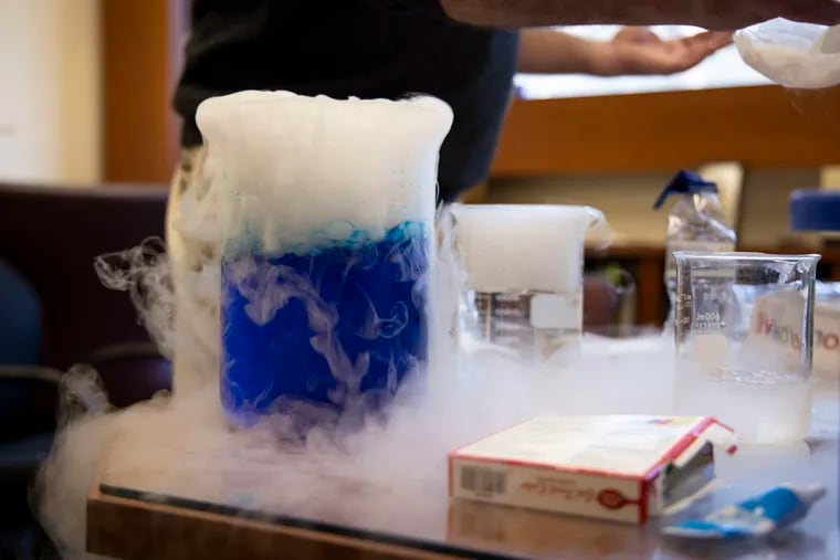 Temple University chemistry professor Robert Levis has some fun with dry ice, explaining why it's great for keeping COVID-19 vaccines cold in transit.