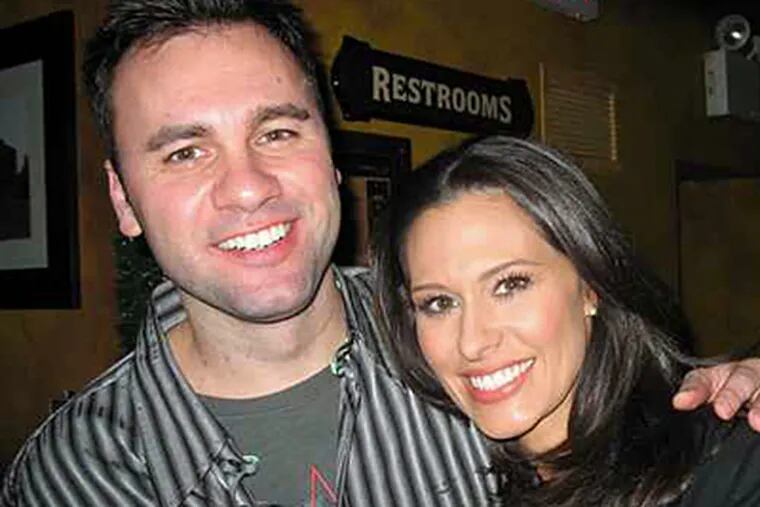 Chris Booker with girlfriend Alycia Lane at a fund-raising event. (File Photo.)