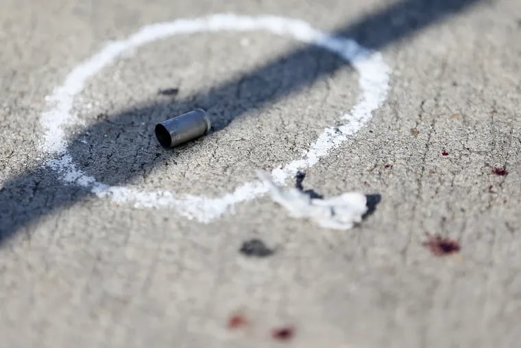 File photo of a bullet casing found at a shooting scene in Philadelphia.
