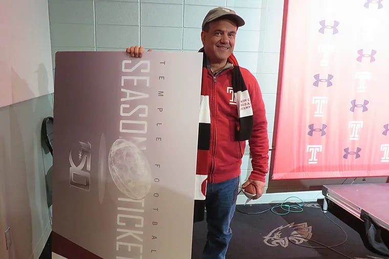 Michael Martinez won a pair of season tickets to Temple football for the next 150 years.