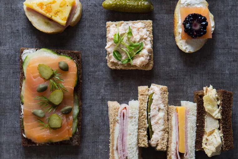 Tea sandwiches require attention to detail: no crusts, scant, interesting fillings.