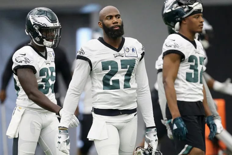 Malcolm Jenkins (shown at practice May 22) had ended his on-field protest last season after getting a commitment from the owners.