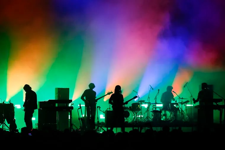 Tame Impala performed to a sold-out crowd at the Mann Center for the Performing Arts on Friday.