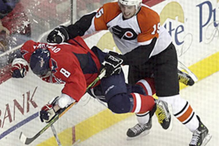 Alexander Ovechkin has one goal and two assists in the first three games of the Capitals' playoff series against the Flyers. (Yong Kim/Daily News)