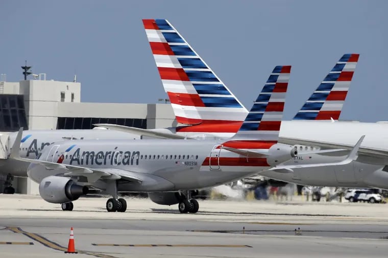 American Airlines planes. The carrier announced new flights to Budapest and Prague from Philadelphia starting in May.