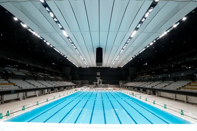 the Tokyo Aquatics Center, a venue for swimming and diving at the Tokyo 2020 Summer Olympics.