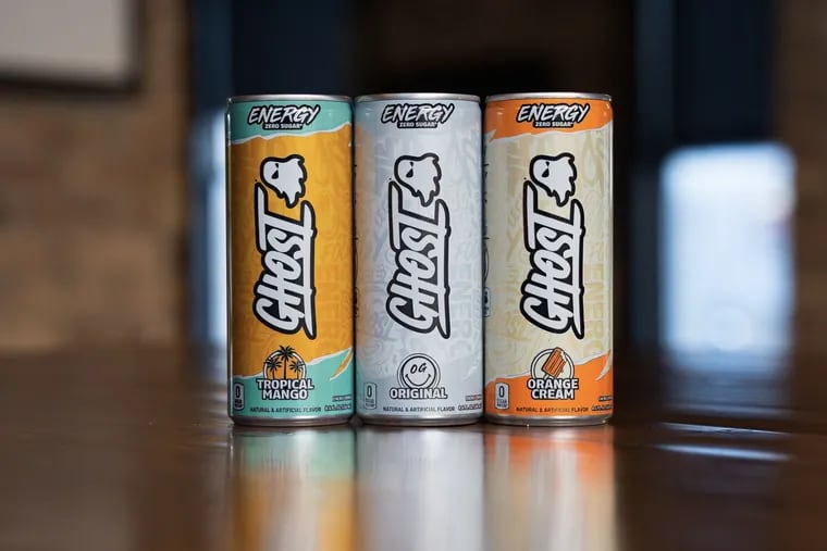 Three flavors of Ghost energy drink will be available at Citizens Bank Park, at $6.29 a can.
