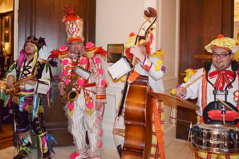 Mummer's performed at the King's College fundraiser at the Union League in Philadelphia. (For the Inquirer/Maggie Henry Corcoran)