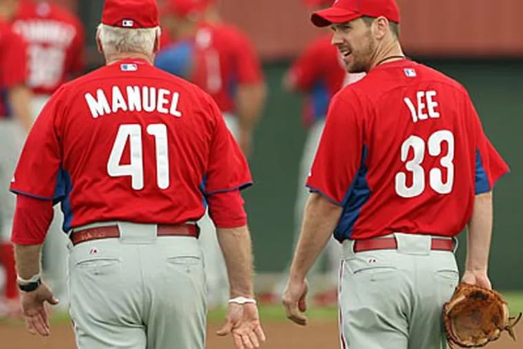 Cliff Lee decided to play for Charlie Manuel and the Phillies instead of the Yankees. (Yong Kim/Staff Photographer)