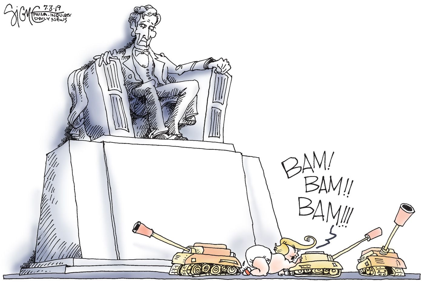 Political Cartoon: Trump’s tanks for July 4th