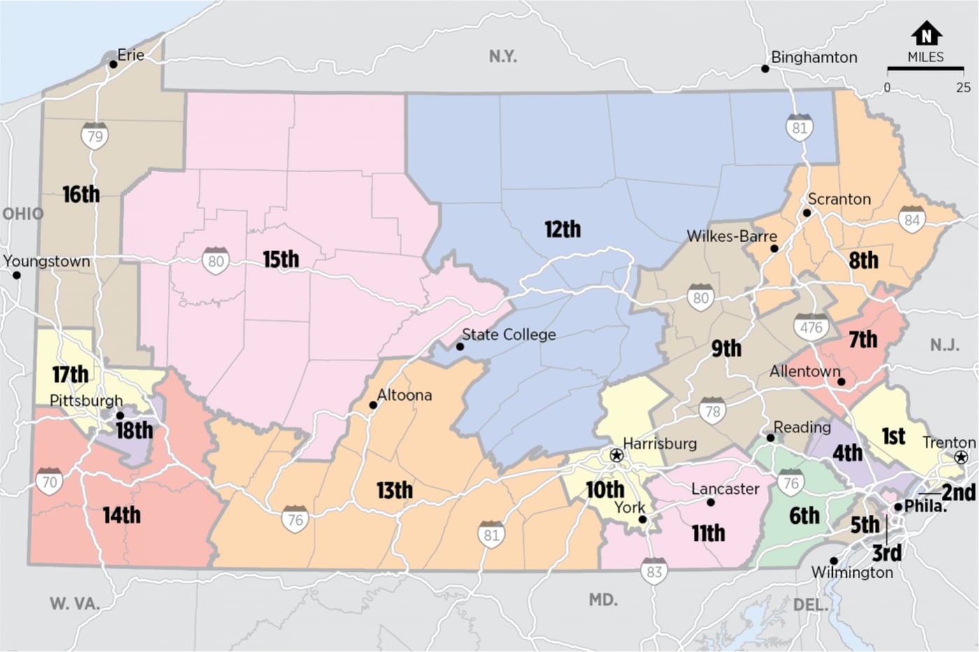 Image result for electoral map of pennsylvania