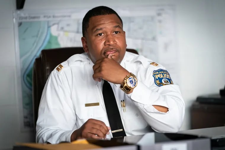 Philadelphia Police Captain Nashid Akil, shown here at the 22nd District, in Philadelphia, Friday, October 7, 2022.