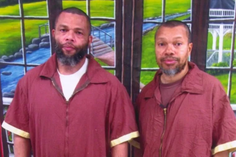 Wyatt Evans (left) and brother Reid have served 37 years of their life sentences for a robbery that turned into second-degree murder after the victim died of a heart attack. The ringleader in the crime was approved for parole in February.