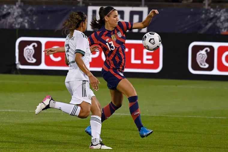 Alex Morgan, right, is one of the biggest stars on the U.S. Olympic women's soccer team.