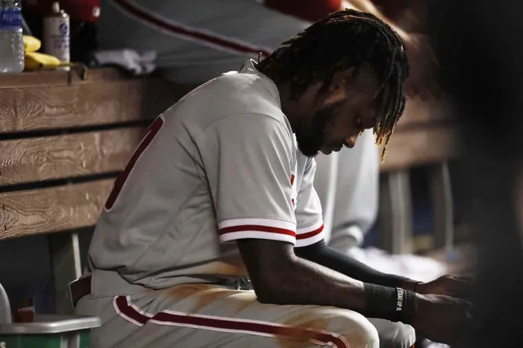 Roman Quinn made a costly baserunning error during the Phillies' loss to the Marlins on Wednesday in Miami.