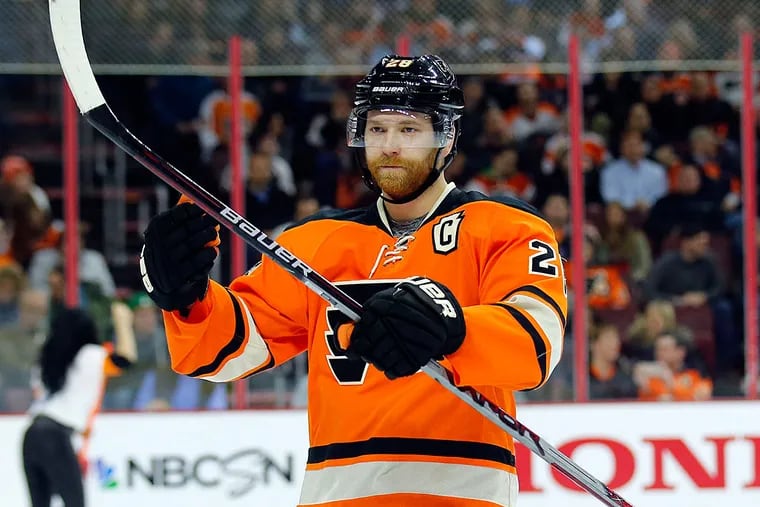 Flyers captain Claude Giroux could return to the lineup for Saturday's game against Arizona.
