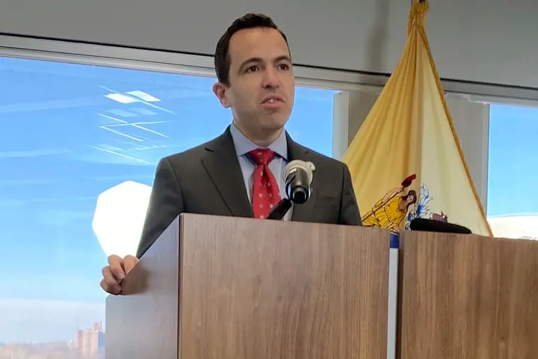 New Jersey Attorney General Matt Platkin, speaking during a 2023 news conference in Trenton, recently proposed new rules to better protect patients from sexual misconduct by doctors.